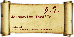 Jakabovics Teréz névjegykártya