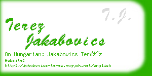 terez jakabovics business card